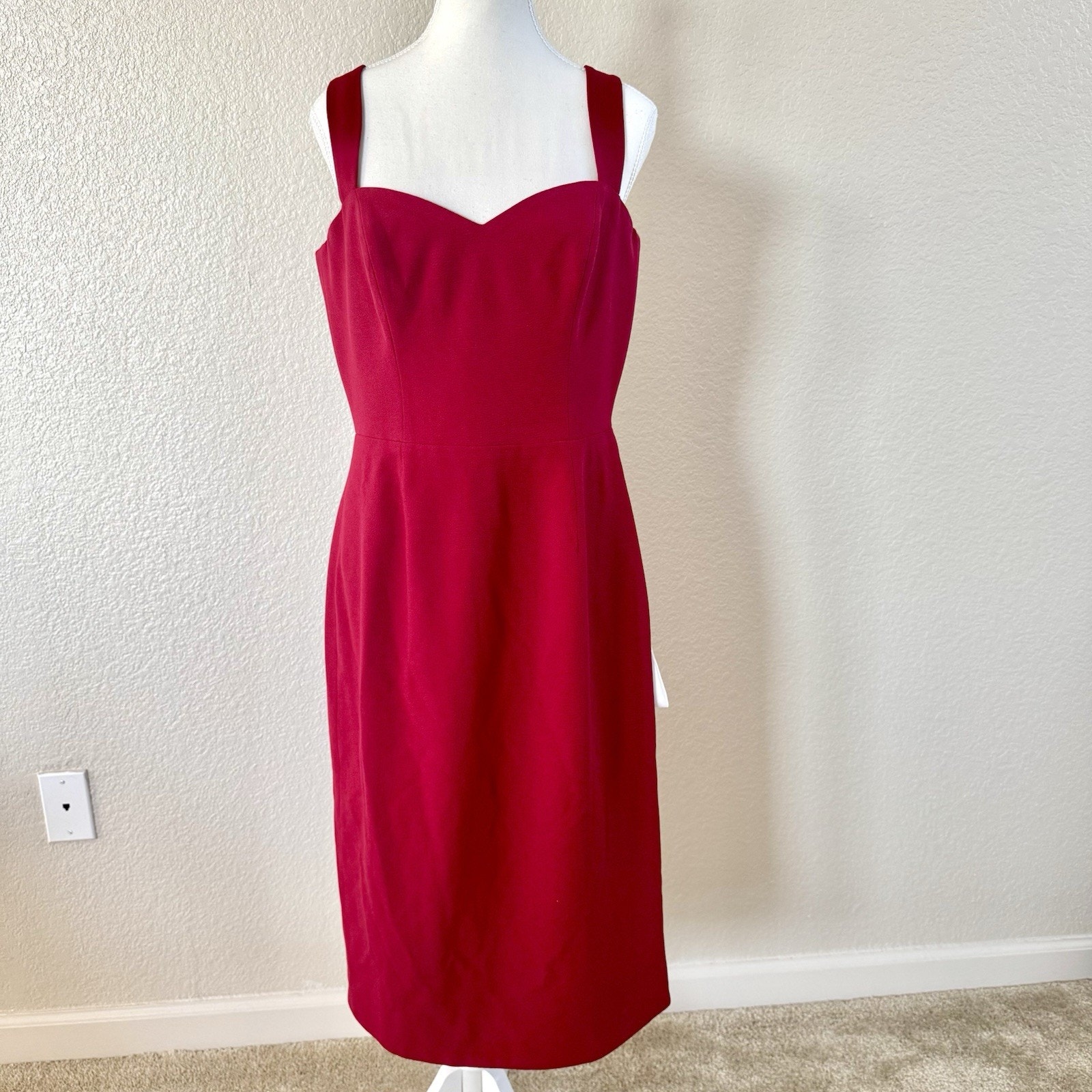 Nwt Dress The Population Dark Red Garnet Nicole Cocktail Dress Size Large $148